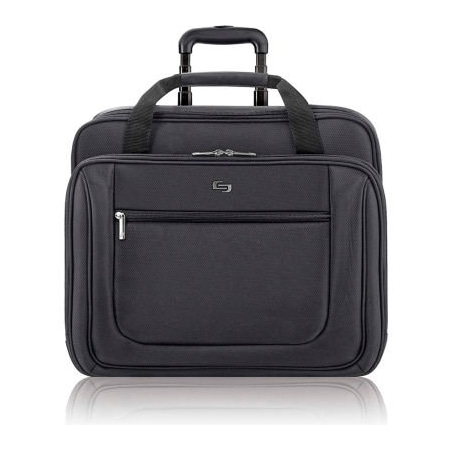 Solo Solo Rolling Laptop Portfolio, 16.8"W x 5"D x 14"H, Polyester, Black PT1364